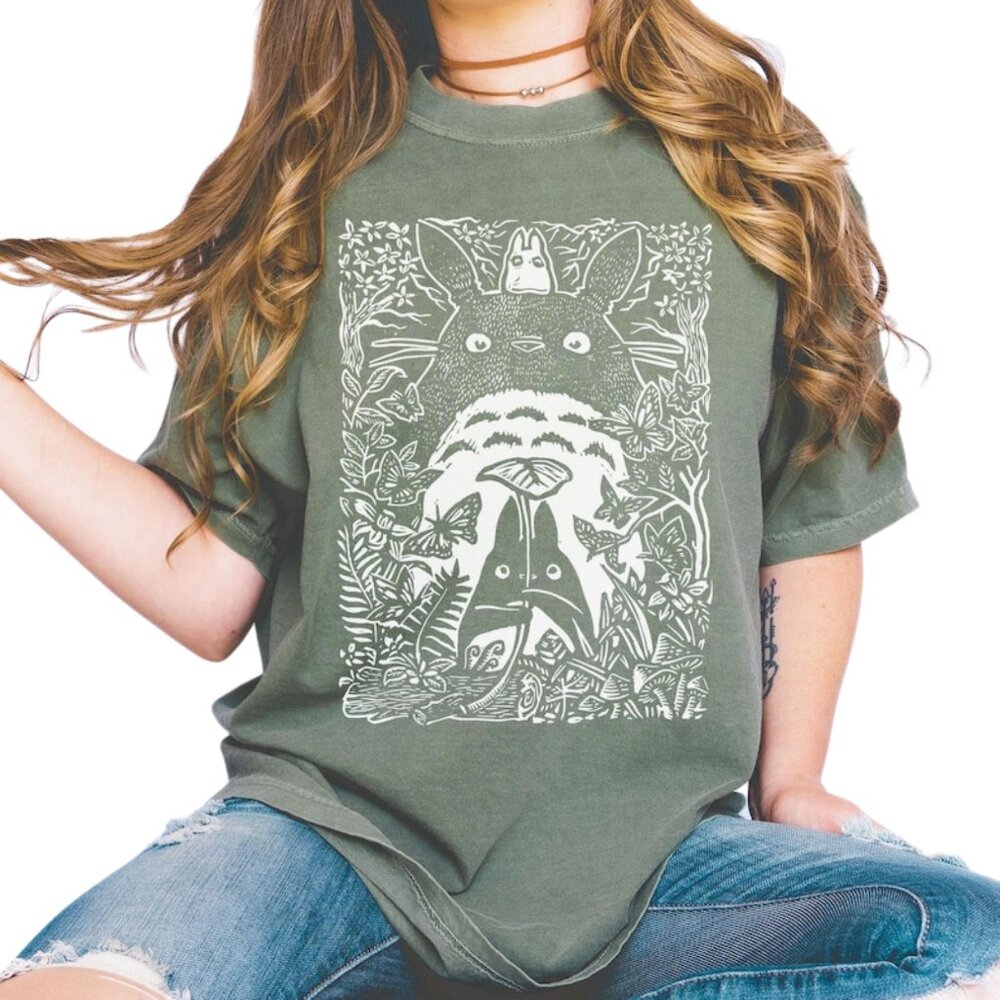 Vintage My Neighbor Totoro Sketch Shirt, Studio Ghibli Shirt